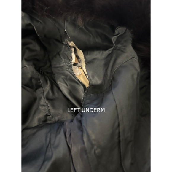 Vtg 60s 70s Damaged Cross Mink Fox Collar Hem Fur Coat S - Picture 13 of 15